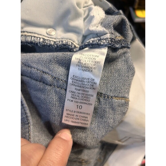 Democracy Jeans Women's Size 10 Blue "Ab" Technology Skinny Cropped Denim Jeans - Picture 4 of 6